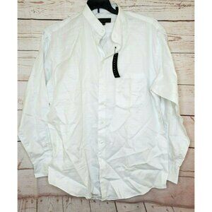 Portfolio Perry Ellis Grandad collar 15 1/2 32/33 White Dress Shirt 3K1660